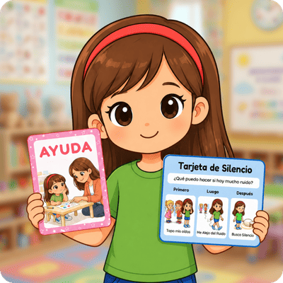 Tarjetas de Apoyo y Calma - Niña